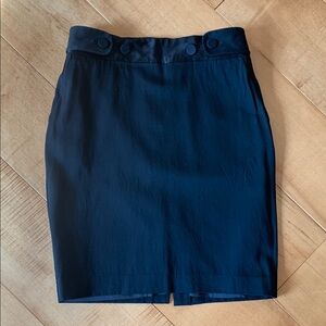 Banana Republic Black Wool Blend Skirt